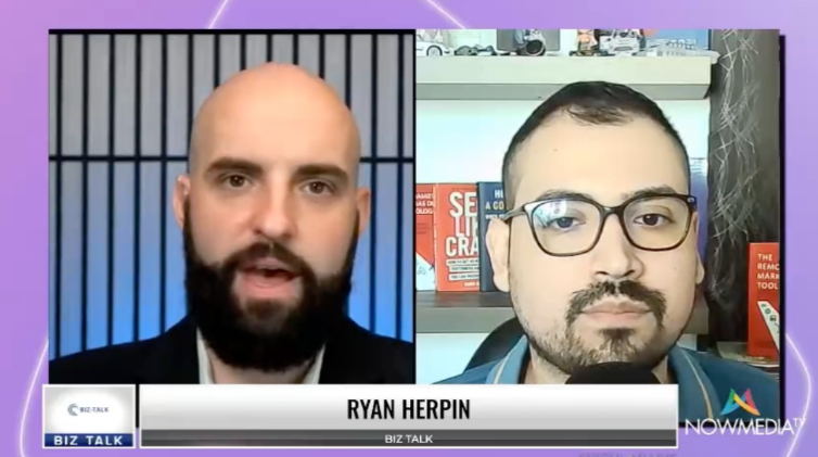 Ryan Herpin interviewing Jorge Fuentes on Biz Talk
