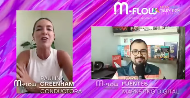 Paulina Greenham entrevistando a Jorge Fuentes en M-Flow