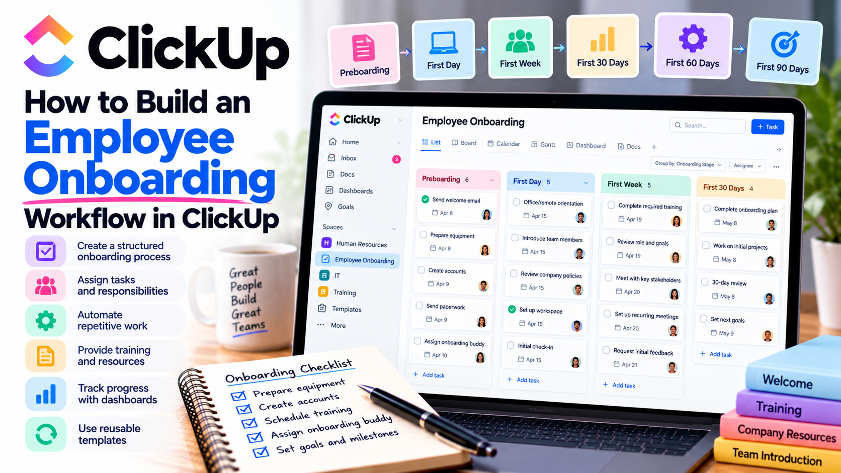 How to Build an Employee Onboarding Workflow in ClickUp: A Step-by-Step Guide
