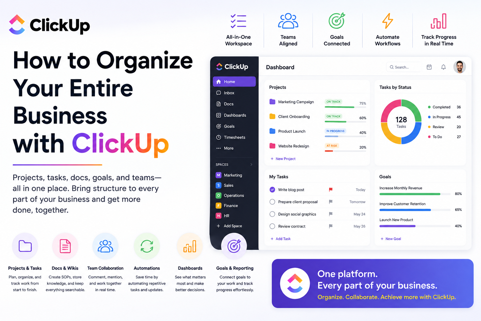 How to Organize Your Entire Business with ClickUp