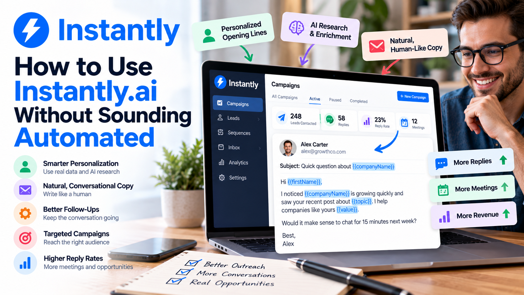 How to Use Instantly.ai Without Sounding Automated